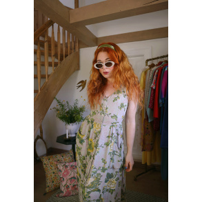 Sand Yellow Rose 90's Dress | S
