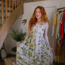 Sand Yellow Rose 90's Dress | S
