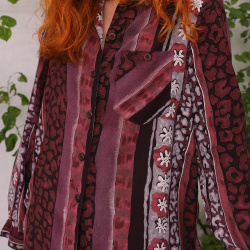 Burgundy Wine Red 90's Blouse | M