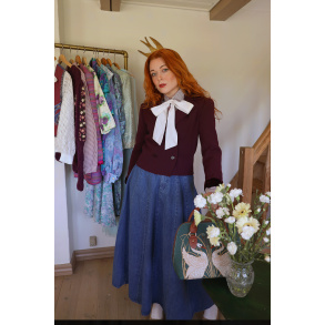Dark Plum Elegant Short Vintage Jacket | S