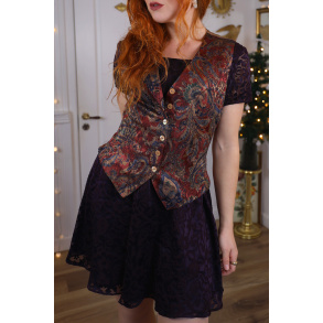 Shiny Festive Vintage Waistcoat | S