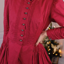 Burgundy Austrian Vintage Dress | M