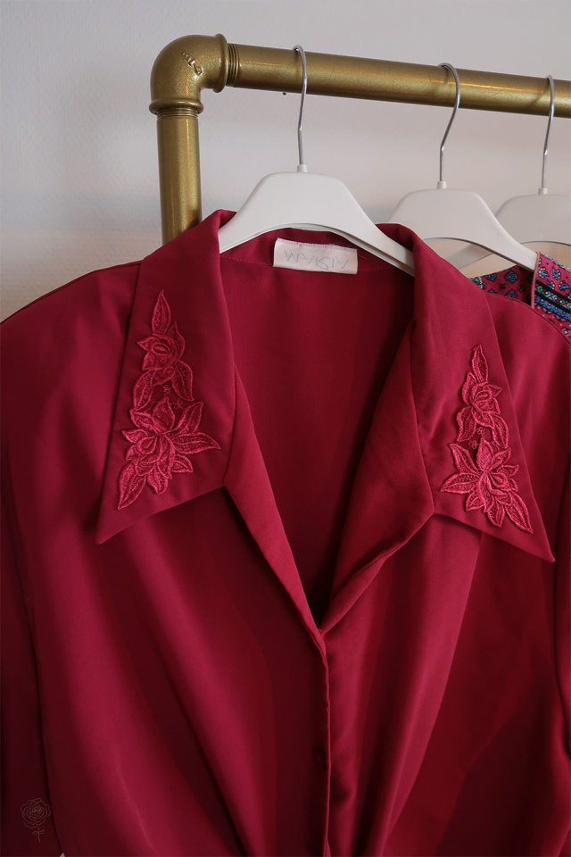 Burgundy Vintage Top | XXL