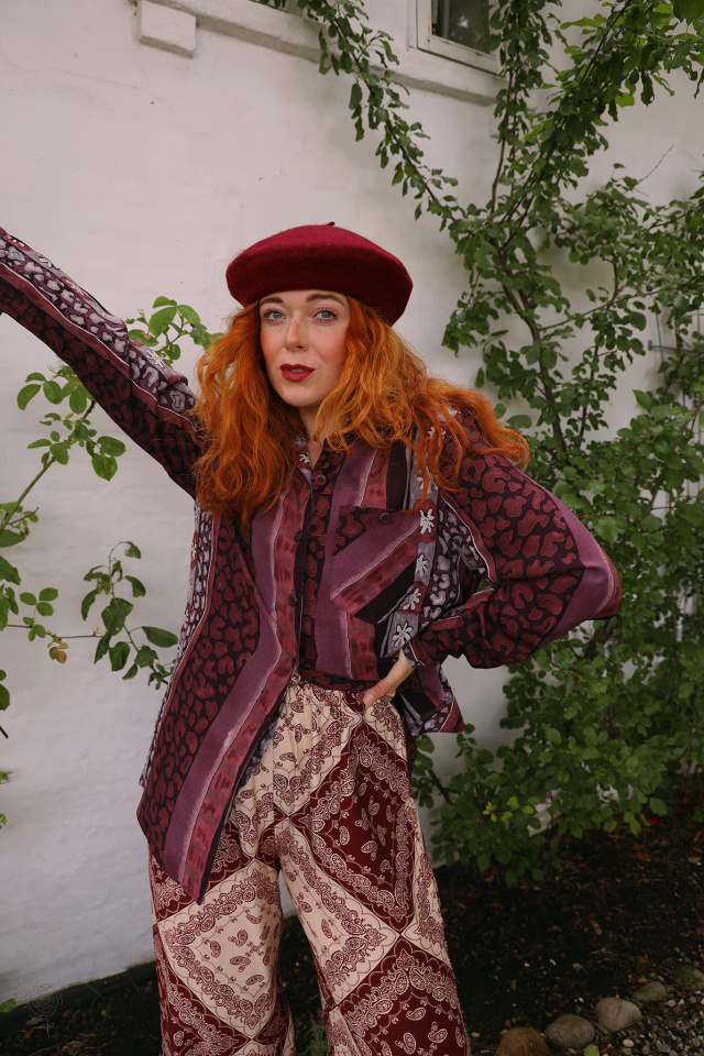 Burgundy Wine Red 90's Blouse | M