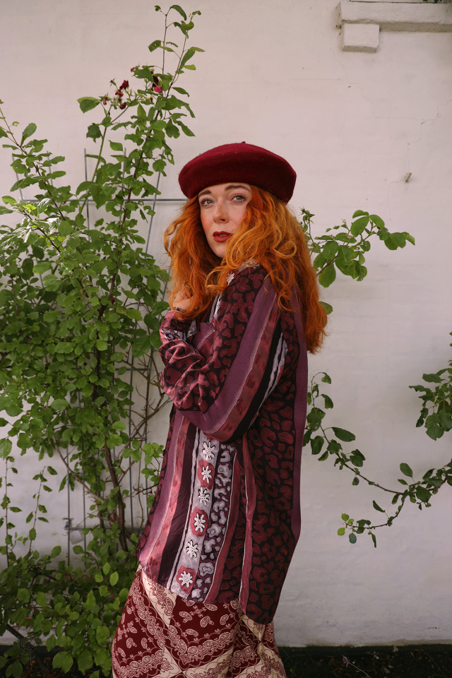 Burgundy Wine Red 90's Blouse | M