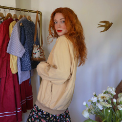 Butter Yellow Mens Vintage Jacket | XXL