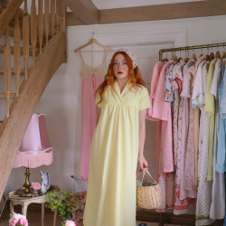 Buttercream Yellow Vintage Dress | M/L