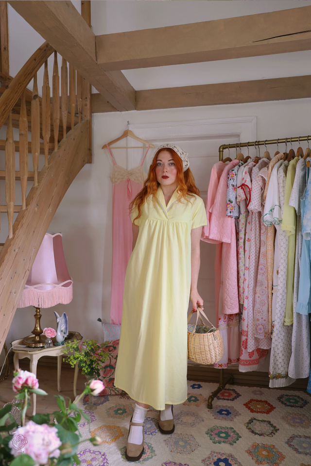 Buttercream Yellow Vintage Dress | M/L