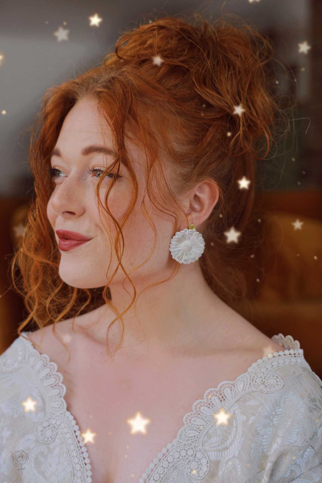 Silver Calendula Earrings | Desperate Jewlery