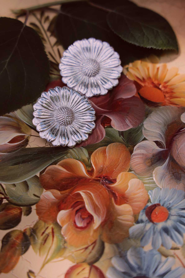 Silver Calendula Earrings | Desperate Jewlery