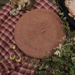 French Kiss Camel Brown Beret 