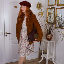 Brown Suede Mens Vintage Jacket | Mens L