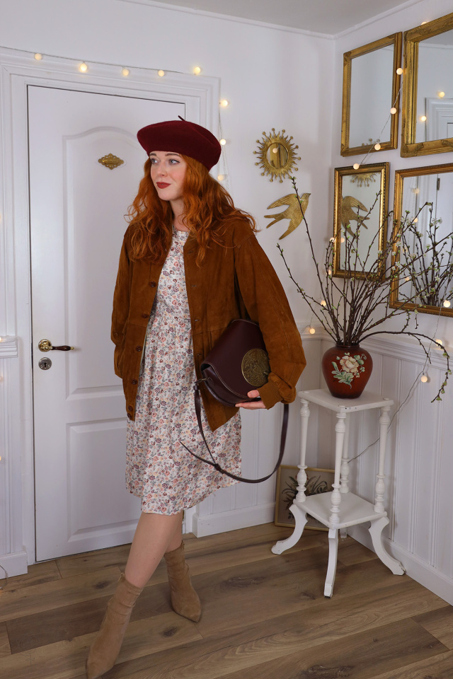 Brown Suede Mens Vintage Jacket | Mens L