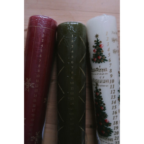 Becki | 1 Red & 2x Green Christmas Candles