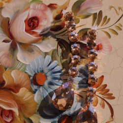 Champagne Glass Drop Earrings 