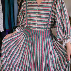 Charming Lollipoppy Striped Vintage Dress | M
