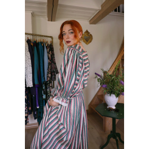 Charming Lollipoppy Striped Vintage Dress | M