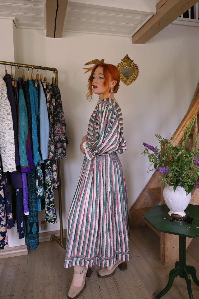 Charming Lollipoppy Striped Vintage Dress | M