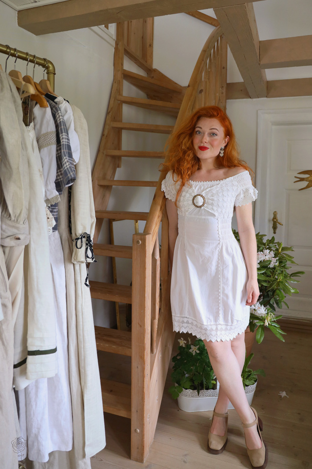 Charming White Mini Boho Summer Dress | S