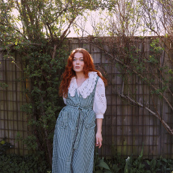 Cheerful Spring Green Gingham Pinafore 