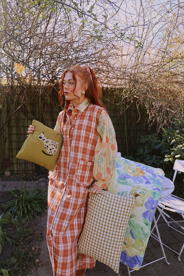 Cheerful Spring Pinafore Dress 