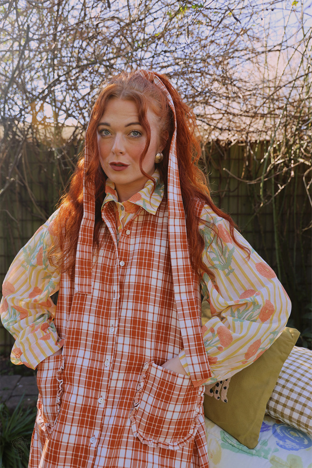 Cheerful Spring Pinafore Dress 