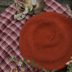 Chestnut Wool Beret 