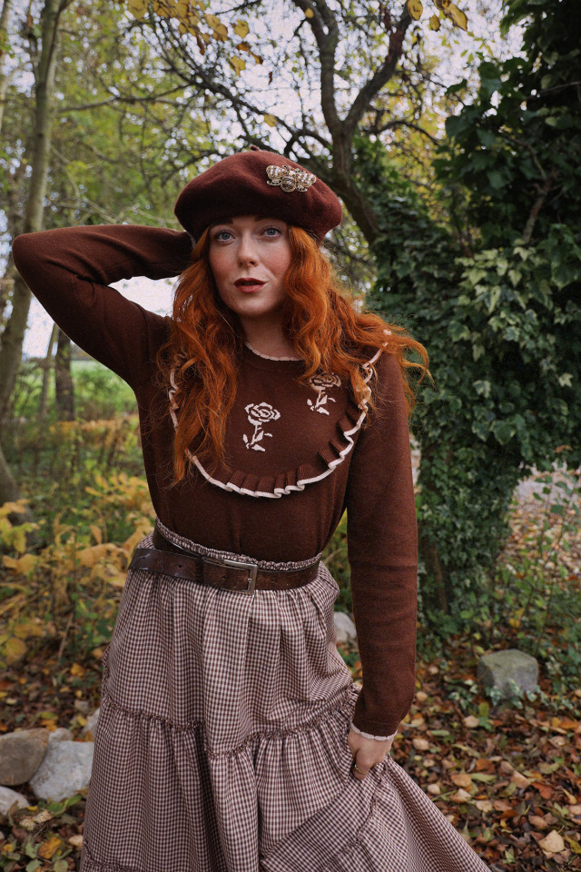 Chocolate Rose Sweater 