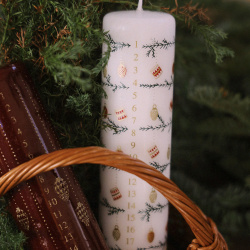 Count Down to Christmas Candles Set 