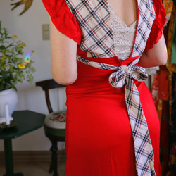 Classic Red 70's Maxi Dress | XS