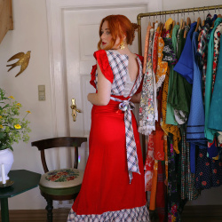 Classic Red 70's Maxi Dress | XS