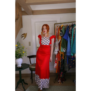 Classic Red 70's Maxi Dress | XS