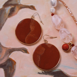 Terracotta Stone Earrings 