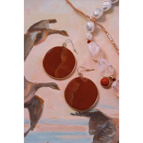 Terracotta Stone Earrings 