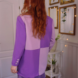 Block Purple Vintage Blazer | L