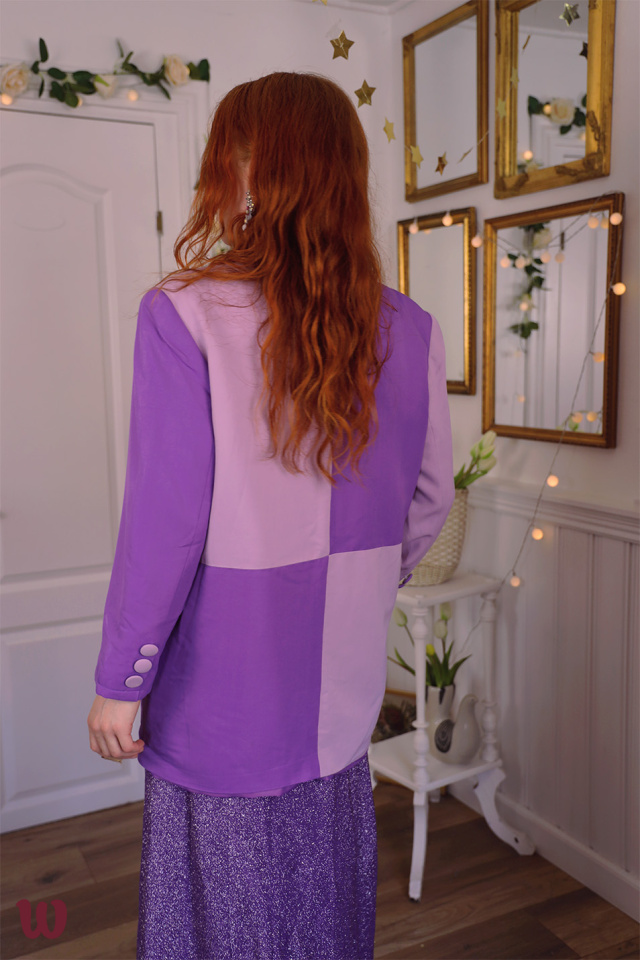 Block Purple Vintage Blazer | L