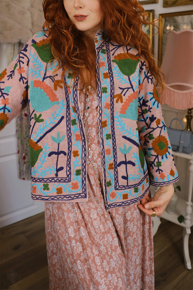 Autumn Flowers Cotton Jacket 