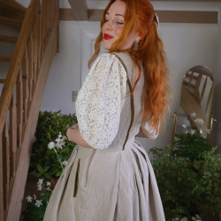 Countryside Beige Boho Pinafore Dress | M