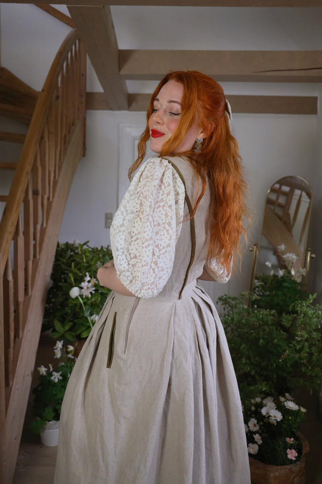 Countryside Beige Boho Pinafore Dress | M