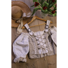 Sand Cottagecore Romantic Top | M