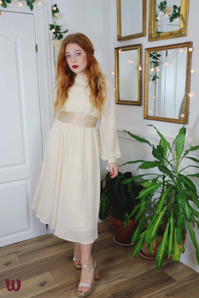 Cream Angel Vintage Dress | S