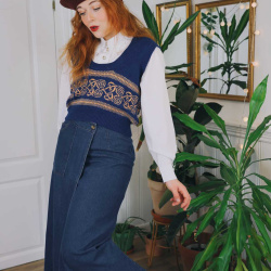 Sandy Wrap Denim Skirt