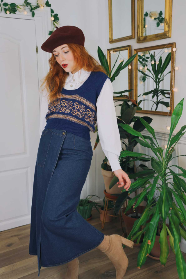 Sandy Wrap Denim Skirt