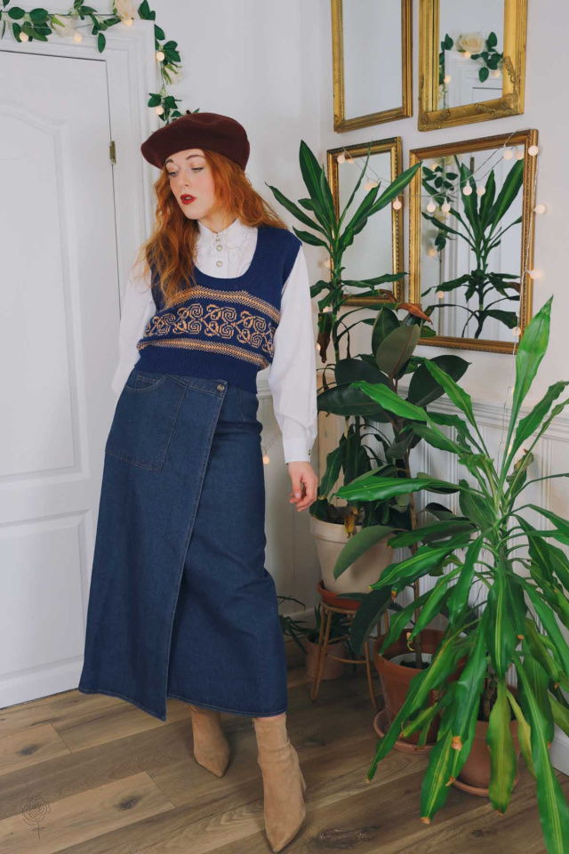 Sandy Wrap Denim Skirt