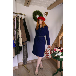 Dark Blue Elegant Vintage Dress | M