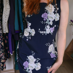Dark Blue Romantic 90's Dress | S