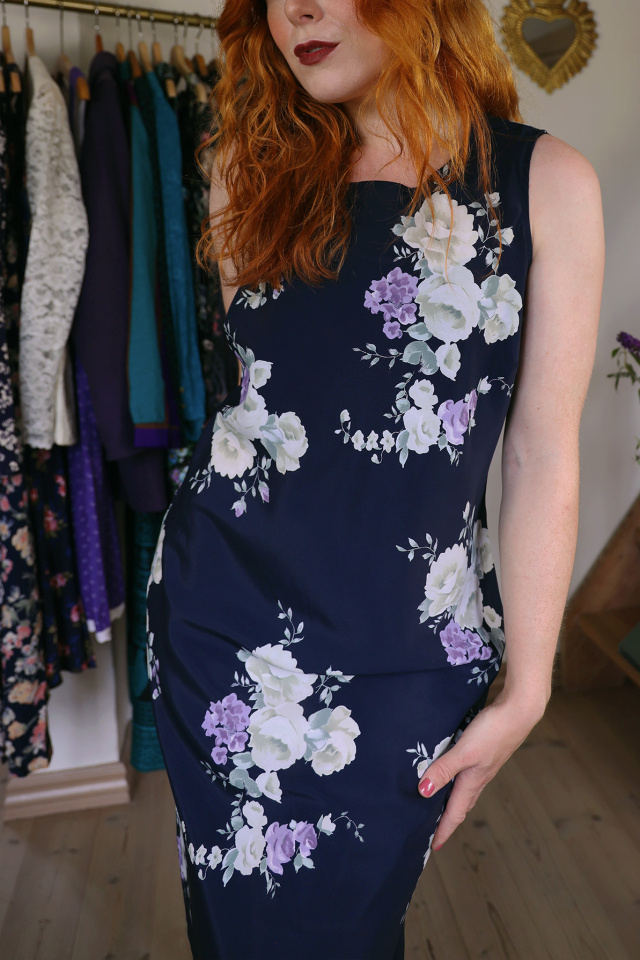 Dark Blue Romantic 90's Dress | S