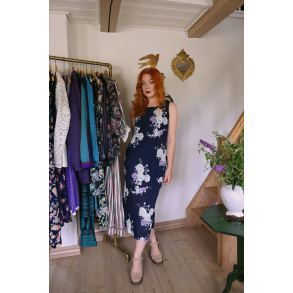 Dark Blue Romantic 90's Dress | S