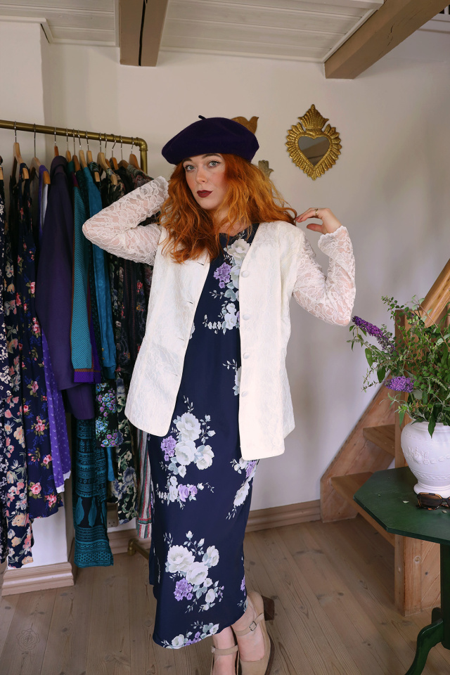 Romantic White Lace Vintage Jacket | M/L