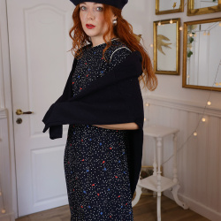 Simple Dark Blue Wool Sweater | S-XL